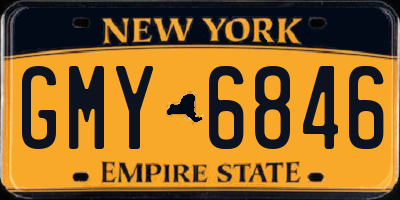NY license plate GMY6846