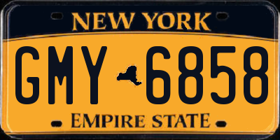 NY license plate GMY6858