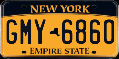 NY license plate GMY6860
