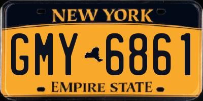 NY license plate GMY6861