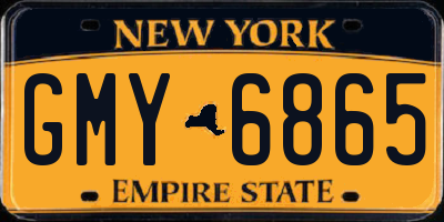 NY license plate GMY6865