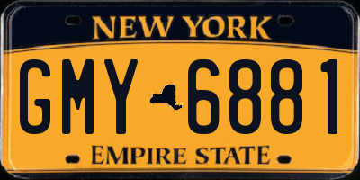 NY license plate GMY6881