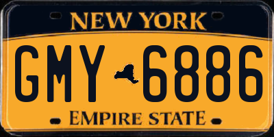 NY license plate GMY6886