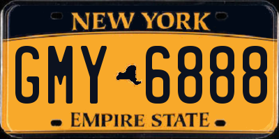 NY license plate GMY6888