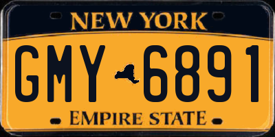 NY license plate GMY6891
