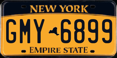 NY license plate GMY6899