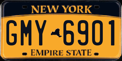 NY license plate GMY6901