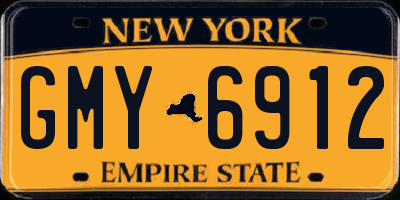NY license plate GMY6912