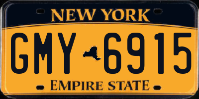 NY license plate GMY6915