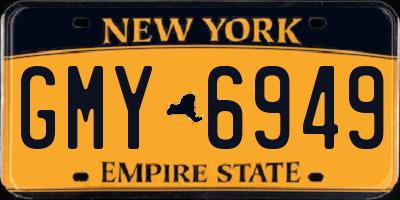 NY license plate GMY6949