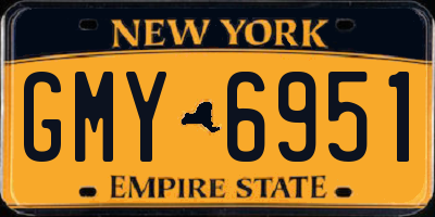 NY license plate GMY6951