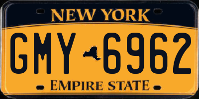 NY license plate GMY6962