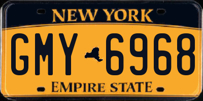NY license plate GMY6968