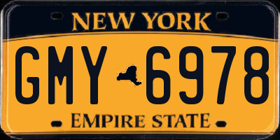 NY license plate GMY6978