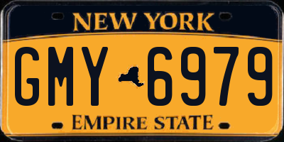 NY license plate GMY6979