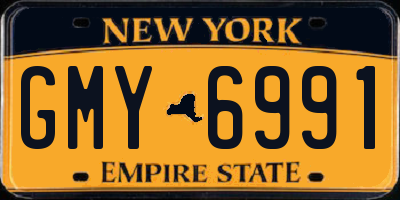 NY license plate GMY6991