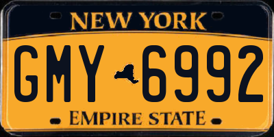 NY license plate GMY6992