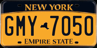 NY license plate GMY7050