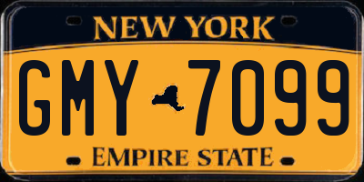 NY license plate GMY7099