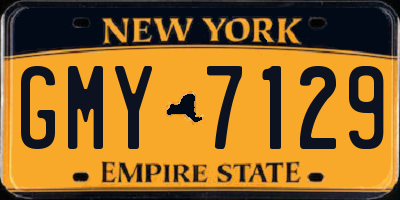 NY license plate GMY7129