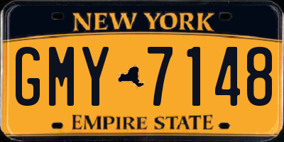NY license plate GMY7148