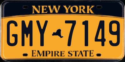 NY license plate GMY7149