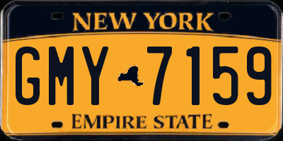 NY license plate GMY7159