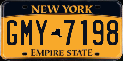 NY license plate GMY7198