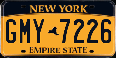 NY license plate GMY7226