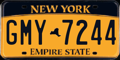 NY license plate GMY7244