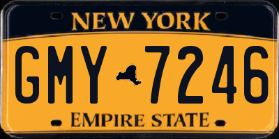 NY license plate GMY7246