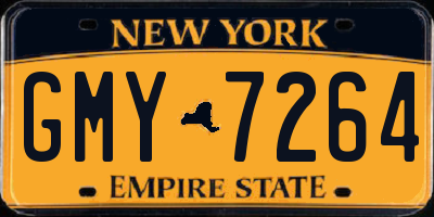 NY license plate GMY7264
