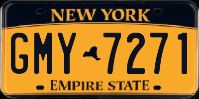 NY license plate GMY7271