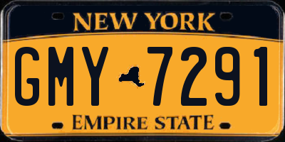 NY license plate GMY7291