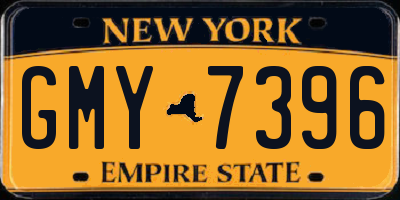 NY license plate GMY7396