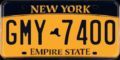 NY license plate GMY7400