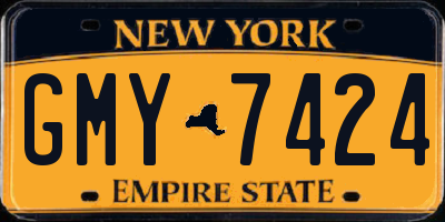 NY license plate GMY7424