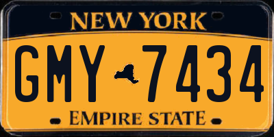 NY license plate GMY7434