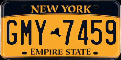 NY license plate GMY7459