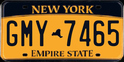 NY license plate GMY7465