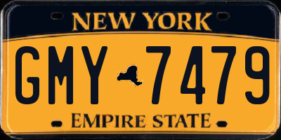 NY license plate GMY7479