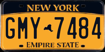 NY license plate GMY7484