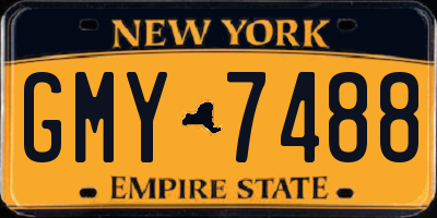 NY license plate GMY7488