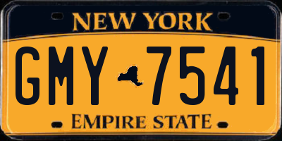 NY license plate GMY7541