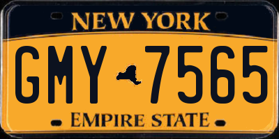 NY license plate GMY7565