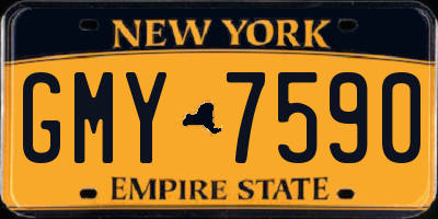 NY license plate GMY7590