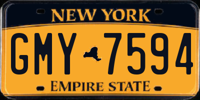 NY license plate GMY7594