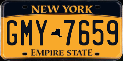 NY license plate GMY7659