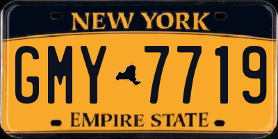 NY license plate GMY7719