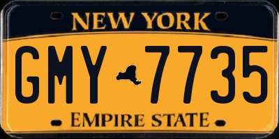 NY license plate GMY7735